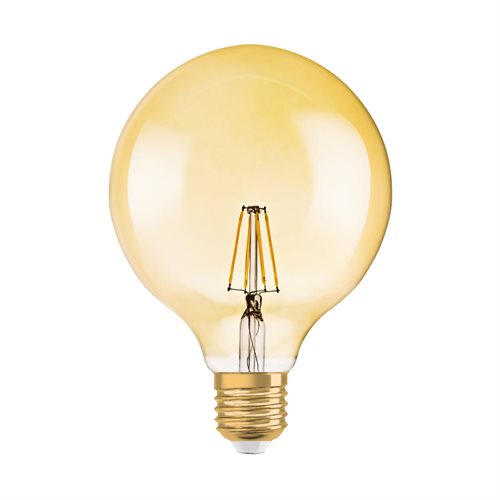 LED Pære Vintage Globe125 4,5W E27 Guld Ledvance