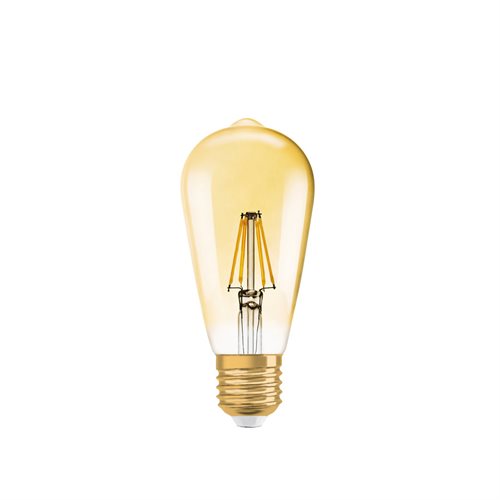 LED Pære Vintage Edison 7W E27 Guld Dim Ledvance