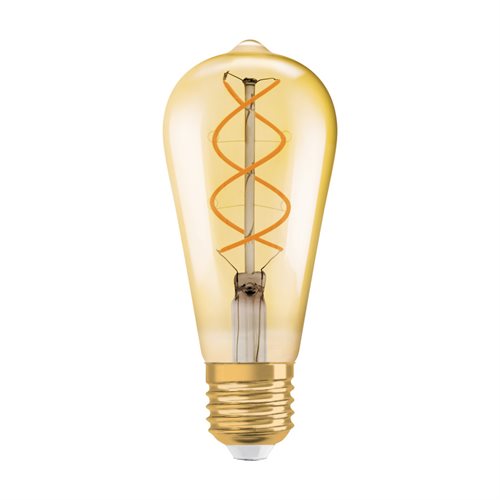 LED Pære Vintage Edison 4,5W E27 Guld Dim Ledvance