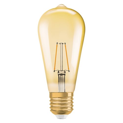 LED Pære Vintage Edison 2,5W E27 Guld Ledvance